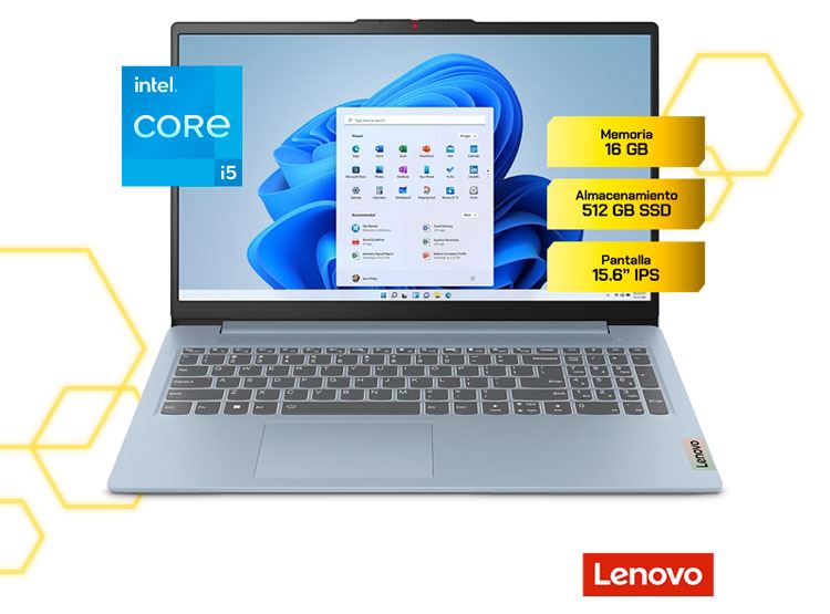 Laptop Lenovo IdeaPad Slim 3 15IAH8 15.6” FHD Touch Intel Core i5 16GB 512GB SSD